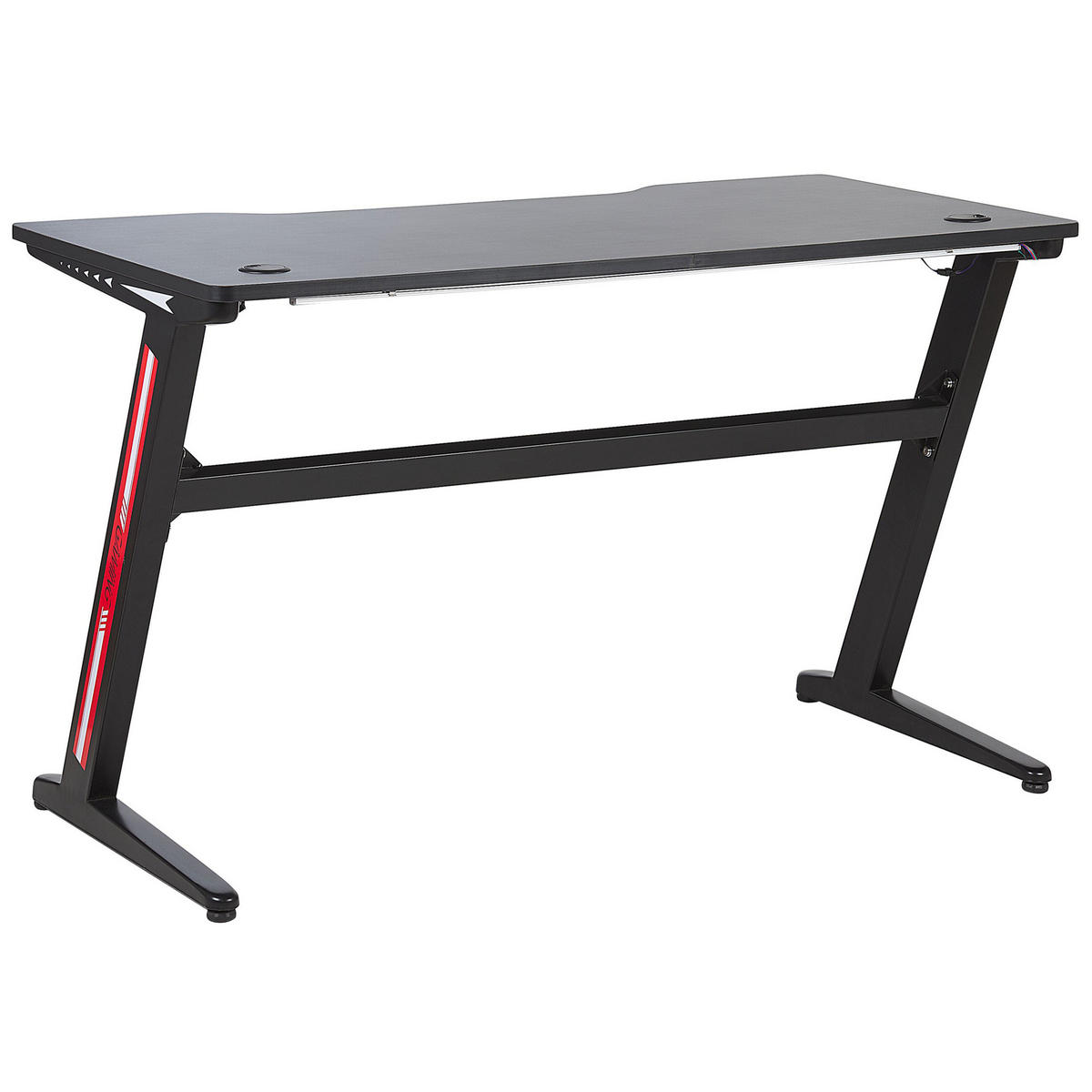 SPIELTISCH schwarz 120/60/73 cm Darfur - Schwarz, Holzwerkstoff (60/120/73cm) - Beliani