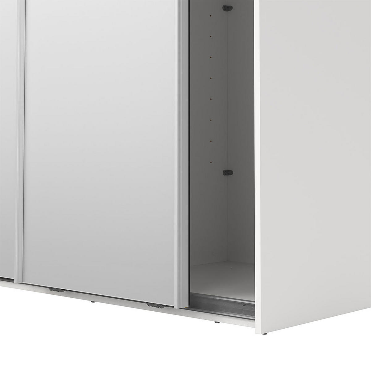 SCHIEBETÜRENSCHRANK, Como, Weiß, Holzwerkstoff, 119 x 67 x 221 cm - Weiß, Holzwerkstoff (119/221/67cm) - ebuy24