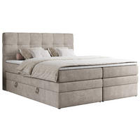 BOXSPRINGBETT ERNI KING 180/200 Beige Struktur - H3 - Beige, Holz/Textil (180/200cm) - MKS