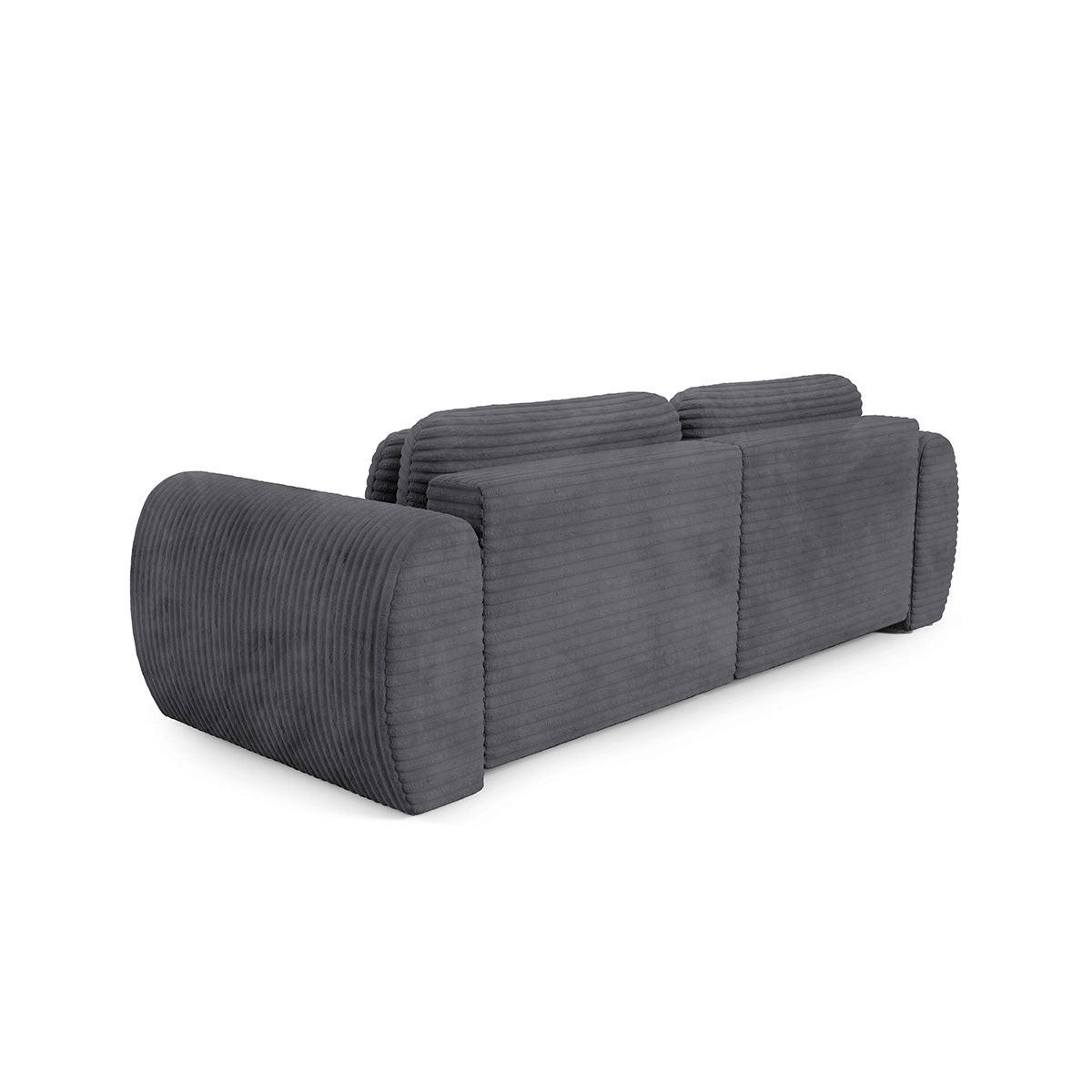 ECKSOFA Camilla 3 Sitzplätze Dunkelgrau - Grau, Holz (270/165cm) - Petits-meubles