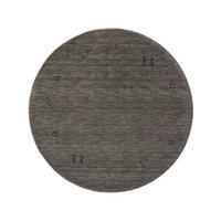 TEPPICH Runder Wolltepich Jamal Grau - Grau, Textil (160/1cm) - KUNSTLOFT