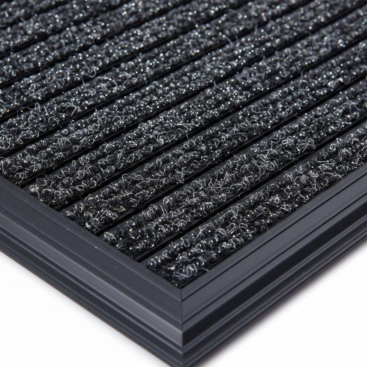 ROHOŽ - čierna, kov/textil (60/40cm) - Relaxdays