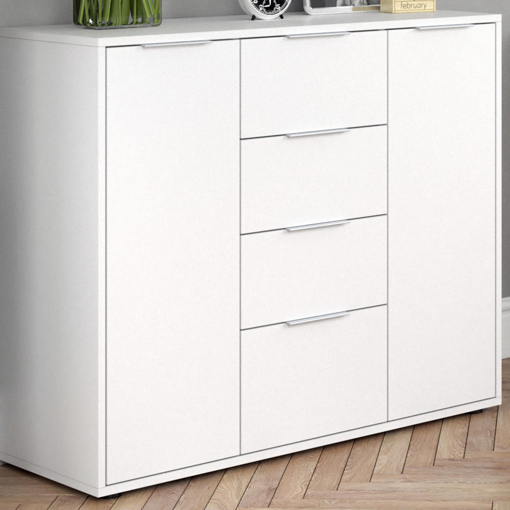 KOMMODE Leon Weiß 100 x 84 cm - Weiß, Holzwerkstoff (35/84/100cm) - Vicco