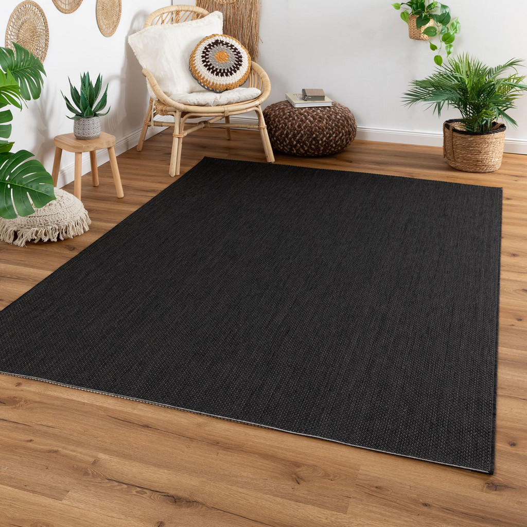 Thumbnail - Steffensmeier Outdoorteppich, Anthrazit, Textil, Uni, Rechteckig, 200x290 cm, wasserabweisend, Teppiche & Böden, Teppich...