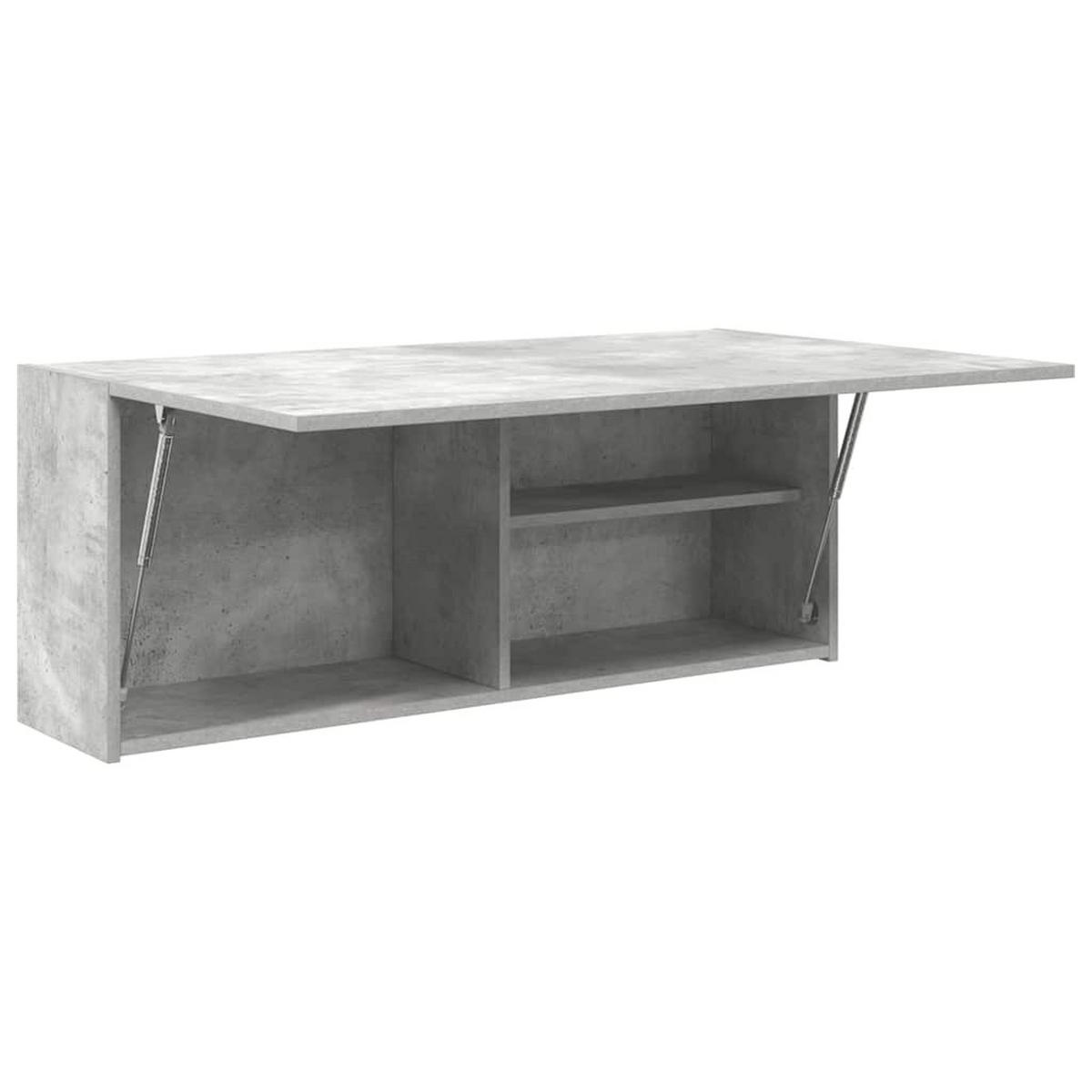 BAD-WANDSCHRANK Betongrau 100/25/40 Cm Holzwerkstoff - Grau, Holzwerkstoff (25/40/100cm) - vidaXL
