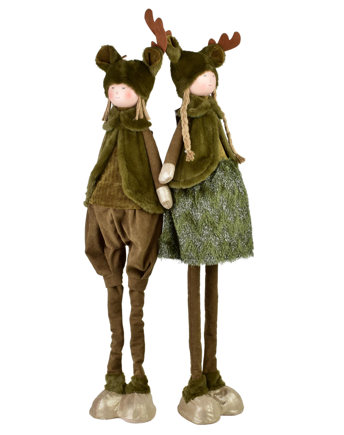 PLÜSCHFIGUR Santa Lila Olivgrün - Grün, Textil (20/67/25cm) - Mondex