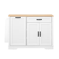 KÜCHENINSEL 115/40/87 cm weiß mit ausziehbaren Schubladen - Weiß, Holzwerkstoff (115/87/40cm) - OKWISH