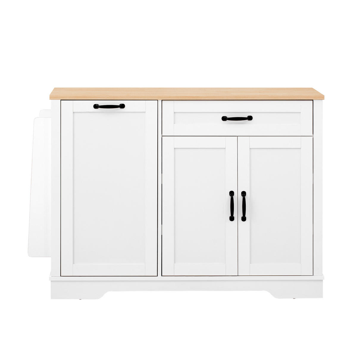 KÜCHENINSEL 115/40/87 cm weiß mit ausziehbaren Schubladen - Weiß, Holzwerkstoff (115/87/40cm) - OKWISH