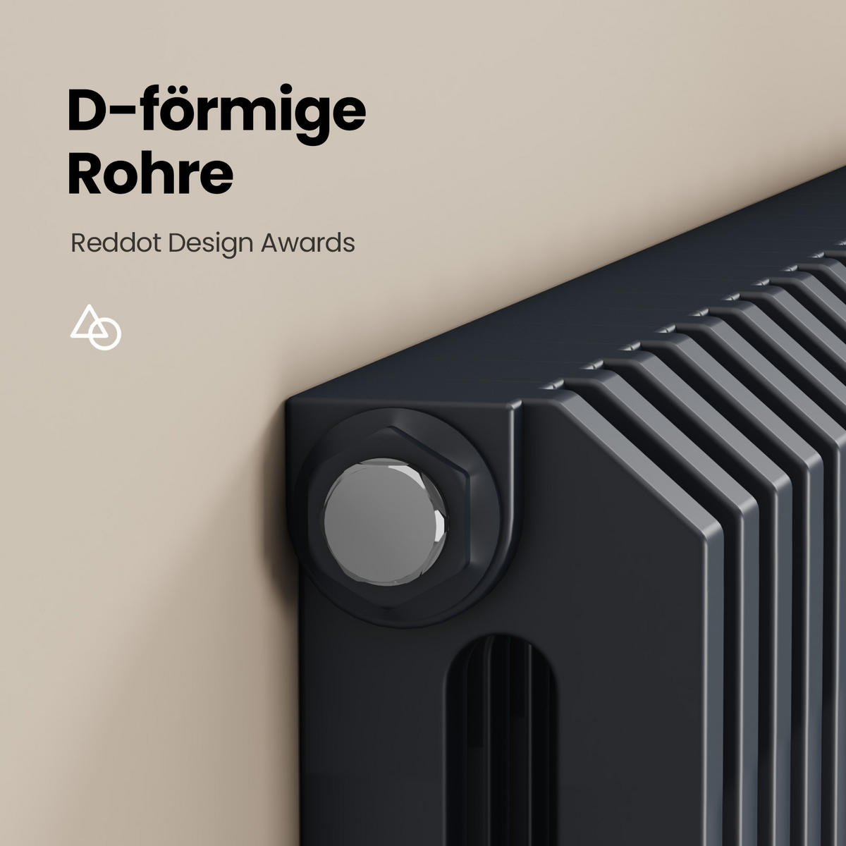 HEIZKÖRPER D-Profil Vertikal Mittelanschluss Anthrazit 60/84 cm - Anthrazit, Metall (84/60/10cm) - EMKE