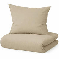 BETTWÄSCHE Mako Satin 155x220 cm aus 100% Baumwolle mit Reißverschluss, Uni Bettbezug 155 x 220 - Taupe - Taupe, Textil (155/220cm) - Carpe Sonno