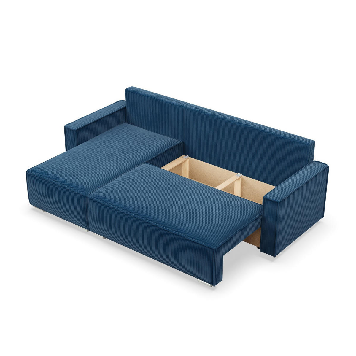 ECKSOFA MIT SCHLAFFUNKTION NOTO BONELL Dunkelblau - Dunkelblau, Textil (142/231cm) - Mebligo