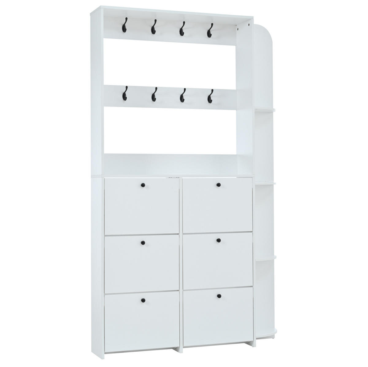 GARDEROBE 120/200/24 cm Weiß aus Spanplatte mit Klapptüren - Weiß, Holzwerkstoff (24/200/120cm) - OKMYHOME