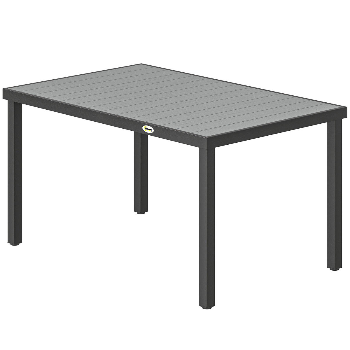 GARTENTISCH DE-14185 140x90 cm mit Lattenrost Grau - Grau, Metall (140/90/74cm) - ComfortXL