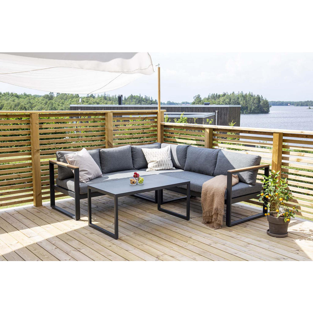 Thumbnail - ebuy24 Lounge-Set, Grau, Holzwerkstoff, Loungemöbel, Loungemöbel-Sets