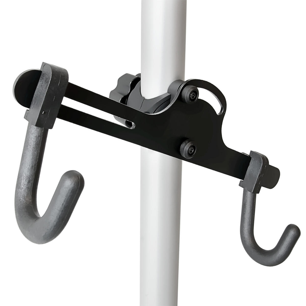 FAHRRADHALTERUNG Silber Teleskop für 2 Fahrräder - Silberfarben, Kunststoff/Textil (30/340/5cm) - Relaxdays