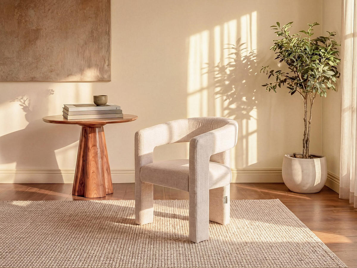 SESSEL mit gerader Rückenlehne - 1 Person - stoff - beige Favina - Beige, Textil (64/75/59cm) - Vente-Unique