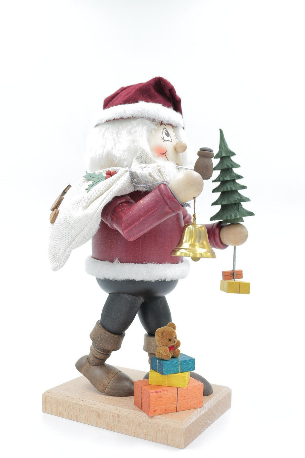 RAUCHFIGUR Wichtel Weihnachtsmann 32 cm - Multicolor, Holz (15/30/0.1cm)