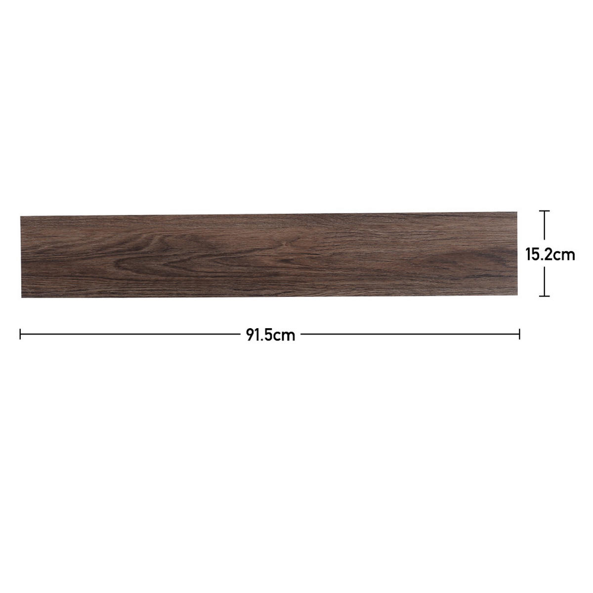 VINYLBODEN 5m²/36-TLG. selbstklebend PVC - Dunkelbraun, Kunststoff (0.2/91.5/15.2cm) - Livingandhome