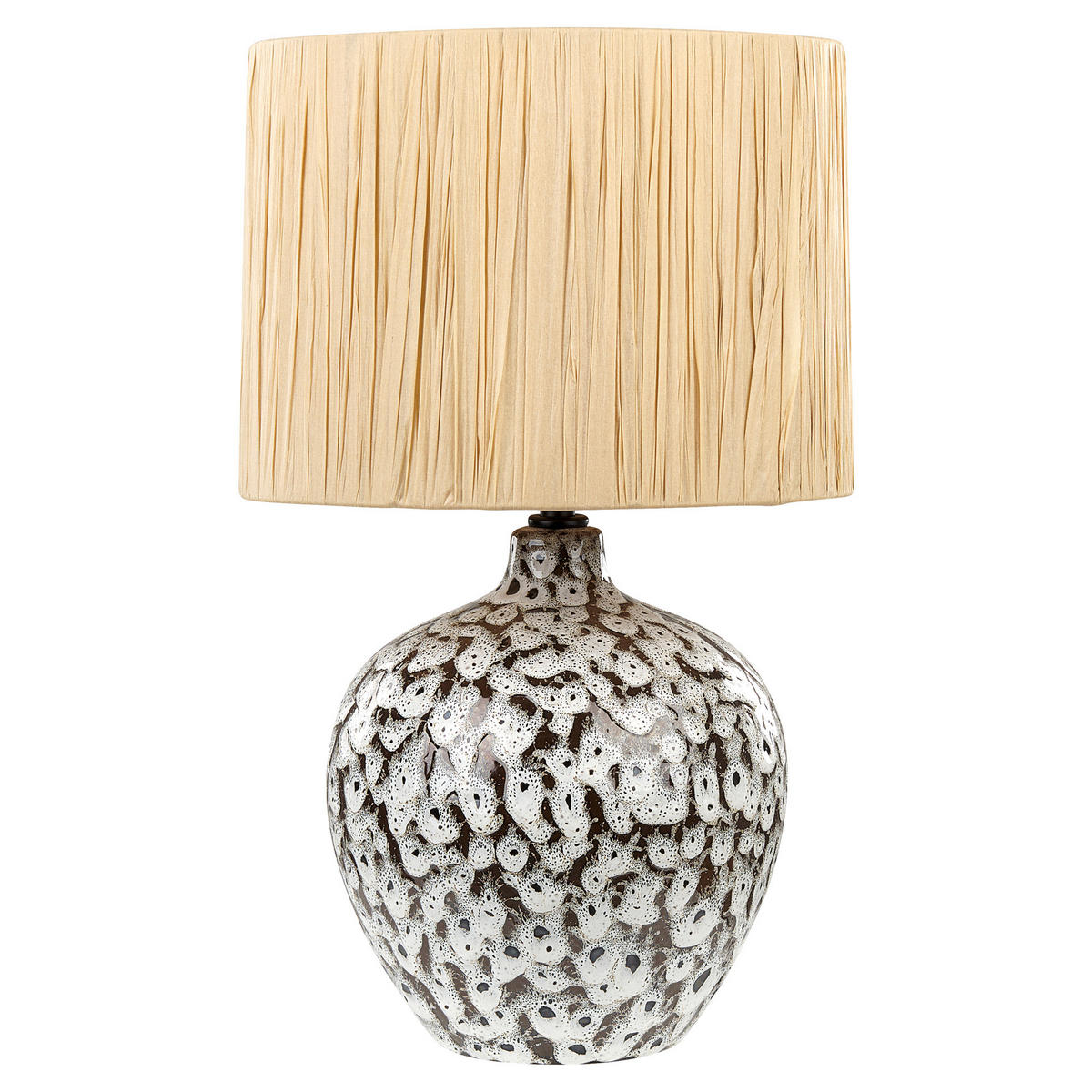 TISCHLAMPE Yunes 28/28/45 cm - Schwarz, Keramik (28/28/45cm) - Beliani