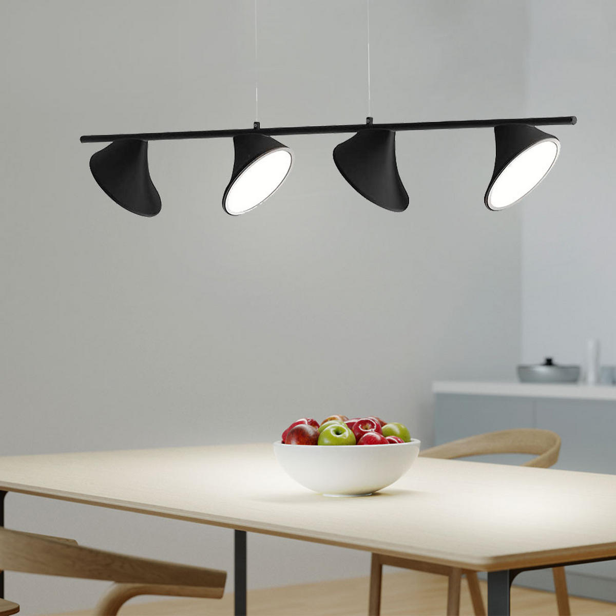 LED HÄNGELEUCHTE Schwarz Metall - Schwarz, Metall (105/12/150cm) - Wofi