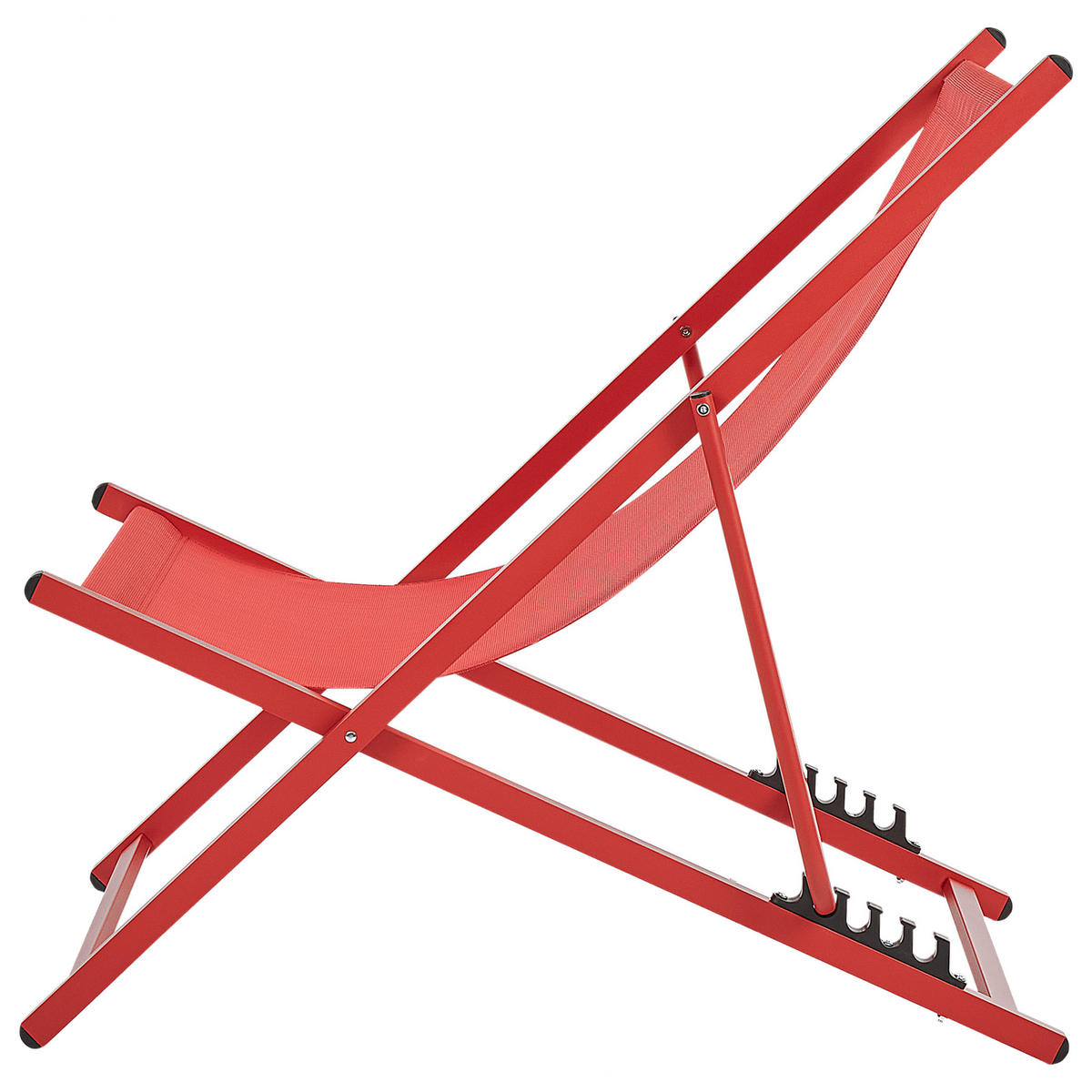GARTENSTUHL Rot Locri II - Rot, Metall (60/79/95cm) - Beliani