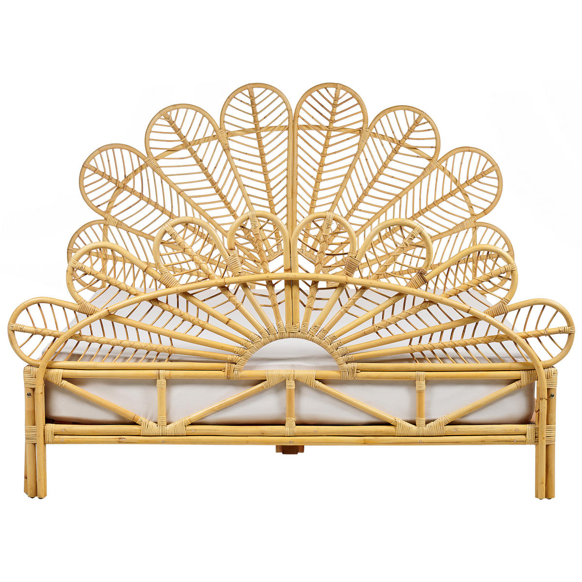 DOPPELBETT 160/200cm Heller Holzfarbton Florentine - Hellbraun, Naturmaterialien (160/200cm) - Beliani