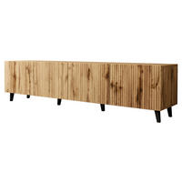 TV-ELEMENT Vamos 200 - Schwarz/Braun, Holzwerkstoff/Kunststoff (201/53/42cm) - MIRJAN24
