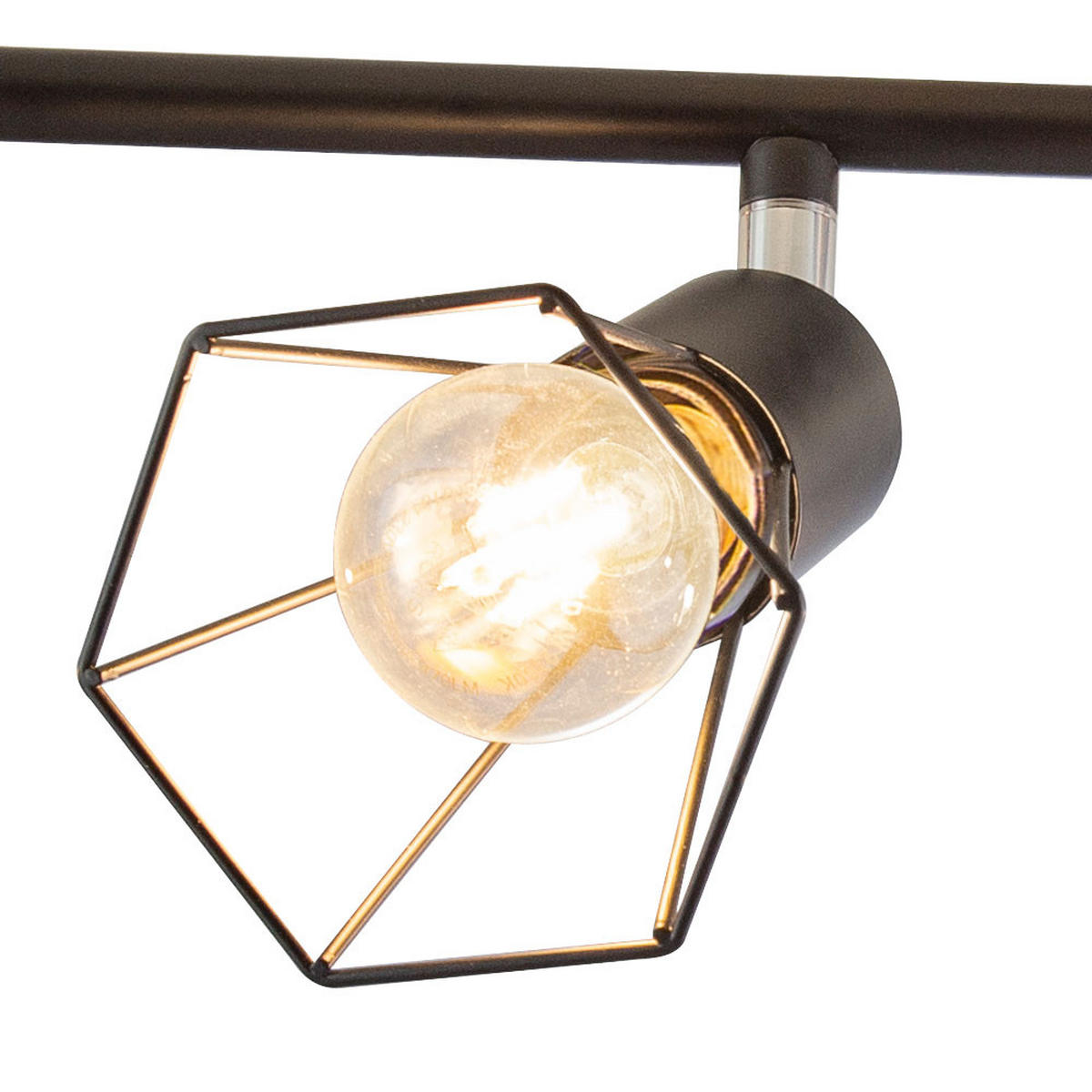 LED DECKENLEUCHTE Metall Geflecht Schwarz - Schwarz, Metall (70/9.2/20cm) - Globo Lighting