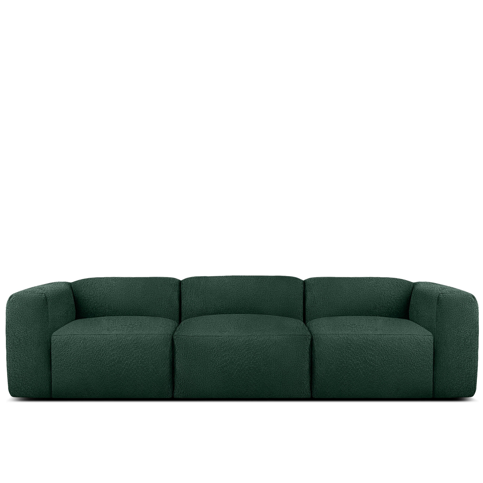 3-SITZER SOFA BUFFO, Dunkelgrün - Dunkelgrün, Holz/Holzwerkstoff (290/73/96cm) - KONSIMO®