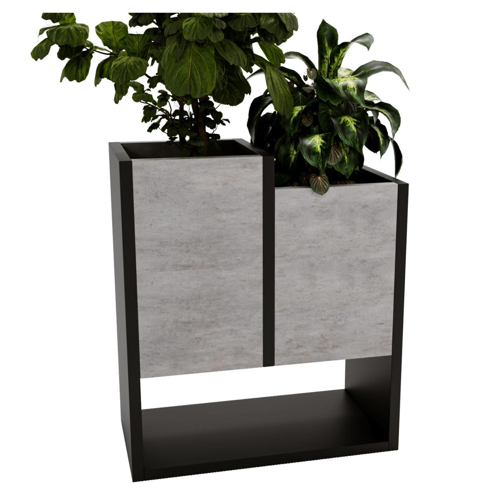 BLUMENKASTEN - Grau, Holzwerkstoff (23/50/44cm) - RAUMHIRSCH FURNITURE
