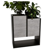BLUMENKASTEN - Grau, Holzwerkstoff (23/50/44cm) - RAUMHIRSCH FURNITURE