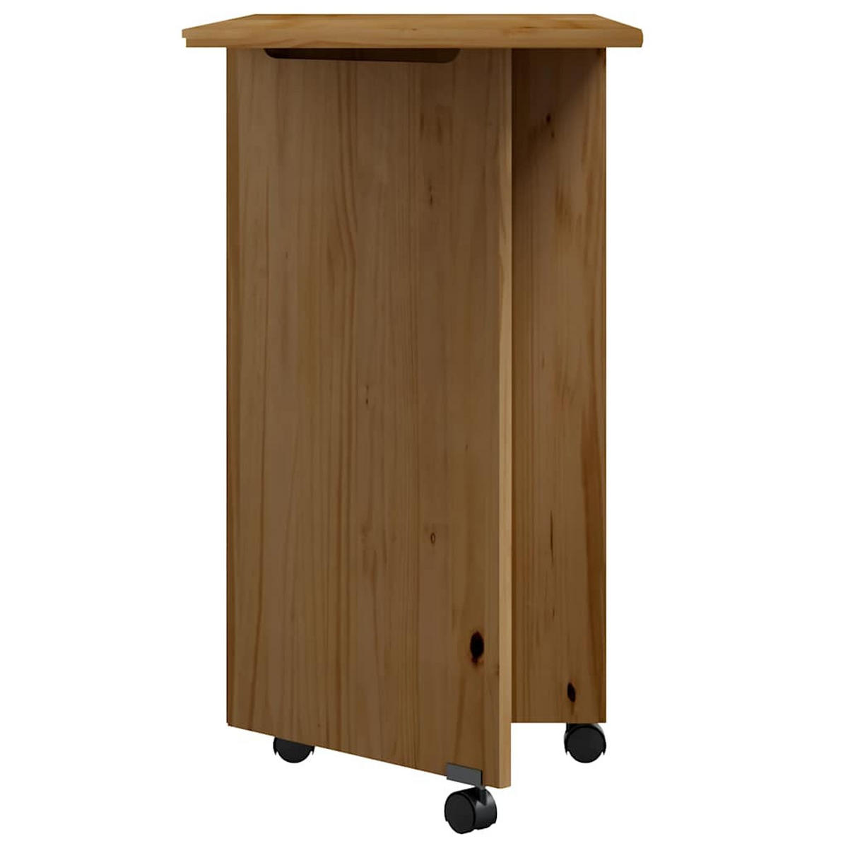 ROLLSCHRANK MIT SCHREIBTISCH MOSS HONIGBRAUN MASSIVHOLZ KIEFER - Braun, Holz (39/74.5/105.5cm) - vidaXL