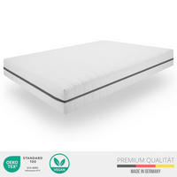 Wendematratze 160x200 H2H3, 7-Zonen mit waschbarer Bezug - Weiß, Textil (160/200cm) - Sleepneo