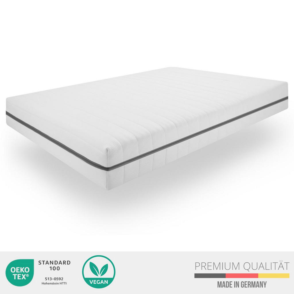 Thumbnail - Sleepneo Wendematratze, Weiß, Textil, H2 + H3, Füllung: Polyester, 90x190 cm, Hergestellt in Deutschland, Medizinisch ge...