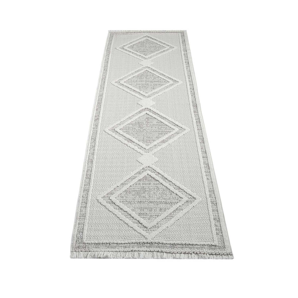KURZFLOR-TEPPICH Lindo 8853 Beige 80x300 cm - Beige/Grau, Textil (80/300cm) - carpet city