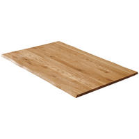 TISCHPLATTE SESSA - Beige/Schwarz, Holz/Metall (80/120/3cm) - SAM