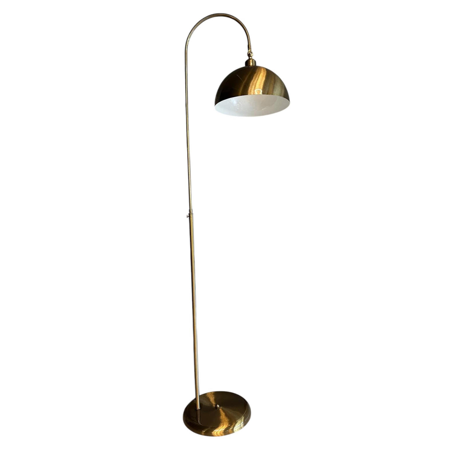STEHLAMPE Gorkiede E27, verstellbarer Lampenschirm aus Metall - Messingfarben, Metall (37/37/170cm) - Bamyum