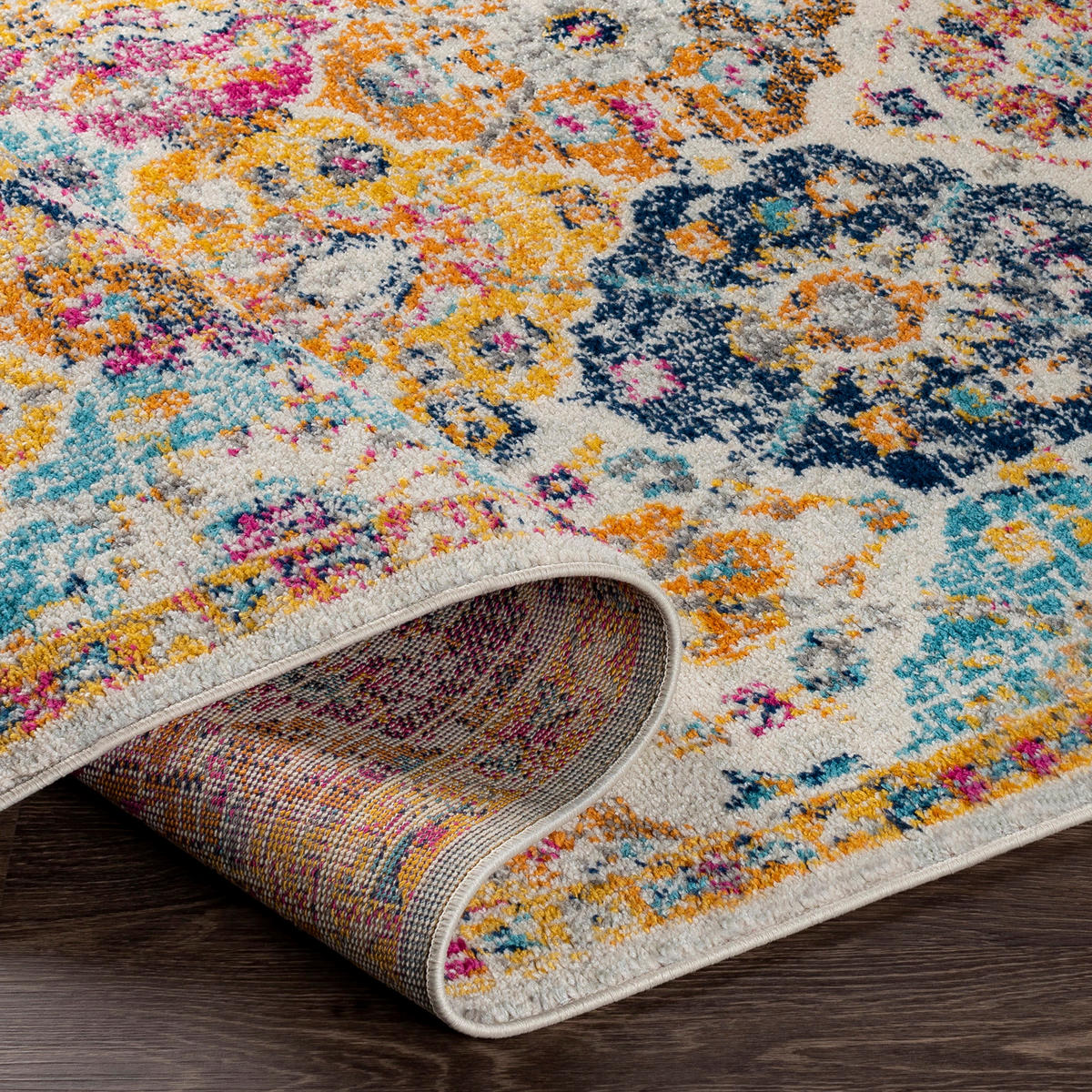 VINTAGE-TEPPICH 78/365 cm Mehrfarbig - Multicolor/Orange, Naturmaterialien/Textil (80/365cm) - LIVABLISS