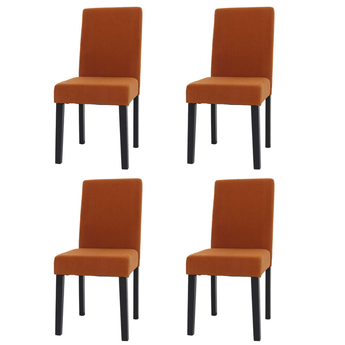 ESSZIMMERSTUHL Orange 4er-Set - Orange, Textil (42/90/50cm) - MCW