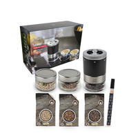 GESCHENKSET Pfeffermühle Maestro 11cm inkl. 3 Gläsern Mattschwarz - Schwarz, Holz (6/11/6cm) - PEUGEOT