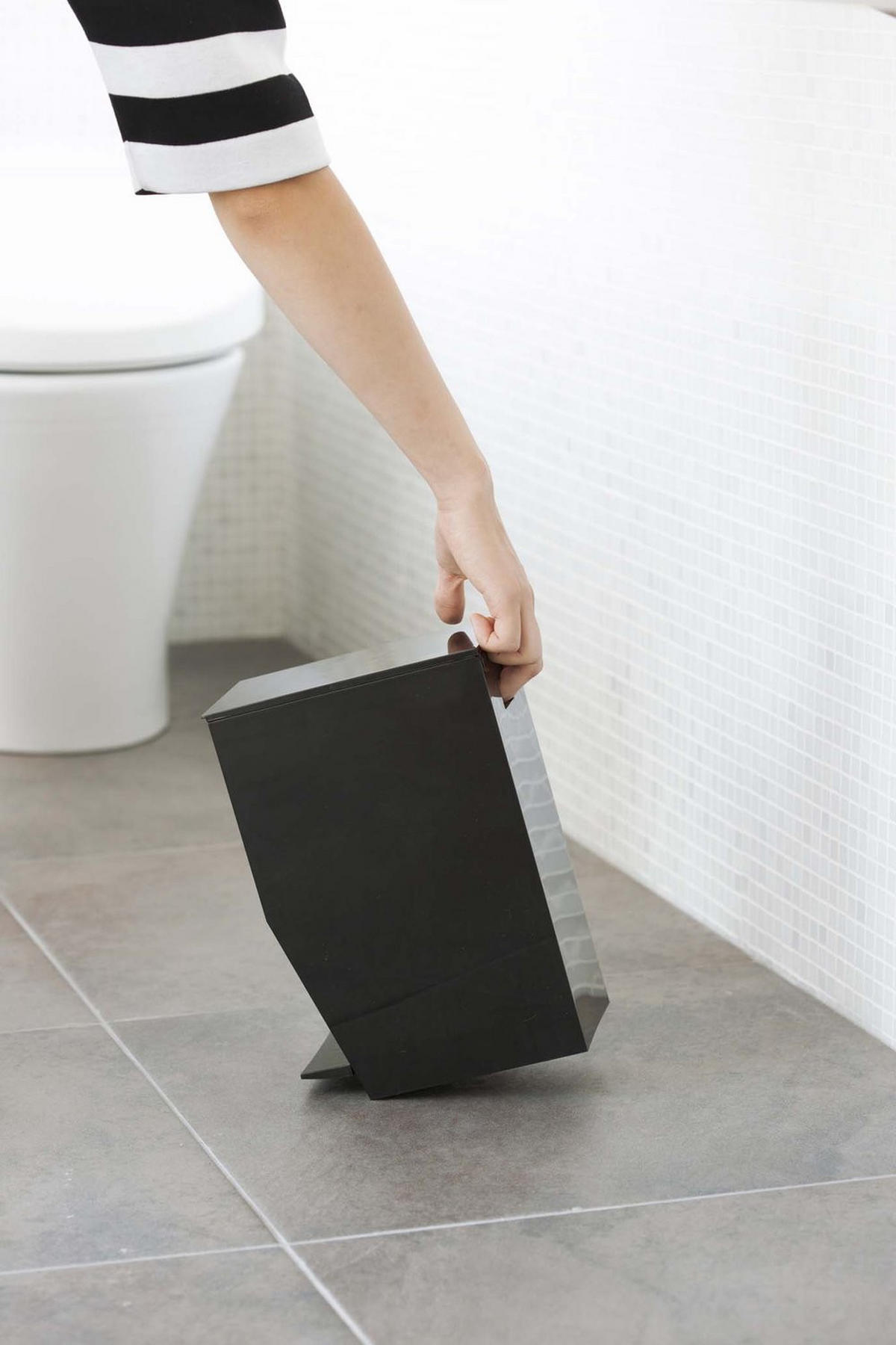 PEDALEIMER Badezimmer 3386 Schwarz 3,9 l - Schwarz, Kunststoff (12/27.5/19.5cm) - Yamazaki