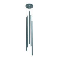 LED-HÄNGELEUCHTE Stelo Komposition - Blau, Metall (16/16/160cm) - Lumicom