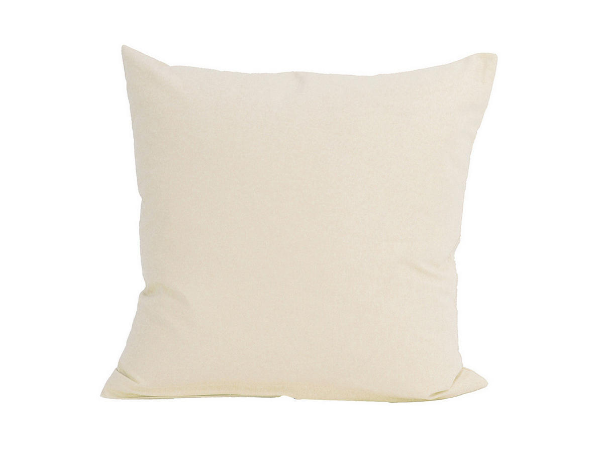 KISSENBEZUG Basic 100% Baumwolle natur 40/40 cm - Creme, Textil (40/40cm) - beties Heimtextil