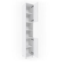 BADSCHRANK Fynn Weiß 30 x 190 cm - Weiß, Holzwerkstoff (30/190/30cm) - Vicco