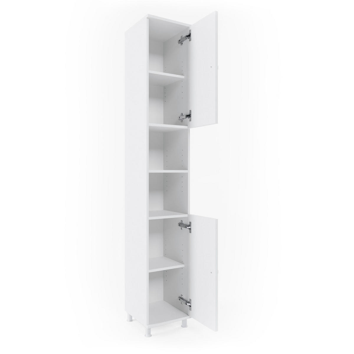 BADSCHRANK Fynn Weiß 30 x 190 cm - Weiß, Holzwerkstoff (30/190/30cm) - Vicco