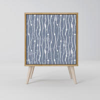 SIDEBOARD GRAPHITE RAIN, Eichefarben, 57,5x42x77,5 cm, Schräge Buchenholzfüße - Eichefarben/Buchefarben, Holzwerkstoff/Buchenholz (57.5/77.5/42cm) - SpaceRebels
