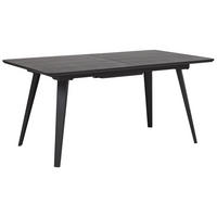 ESSTISCH 160-200/90/75 cm Schwarz Rechteckig Irvington - Schwarz, Holzwerkstoff (200/90/75cm) - Beliani