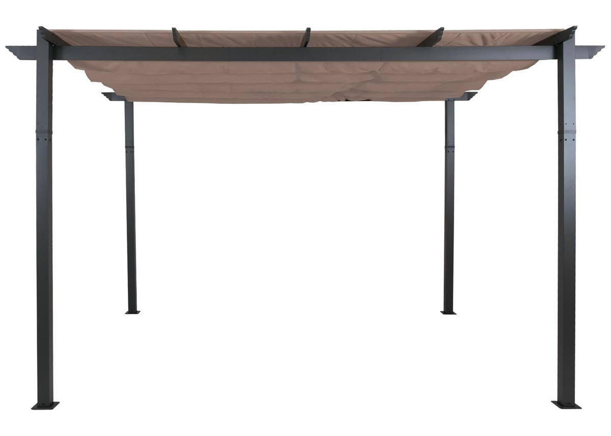 PERGOLA Aluminium 4x3m Taupe - Taupe, Metall (400/240/300cm) - BERLINLODGE