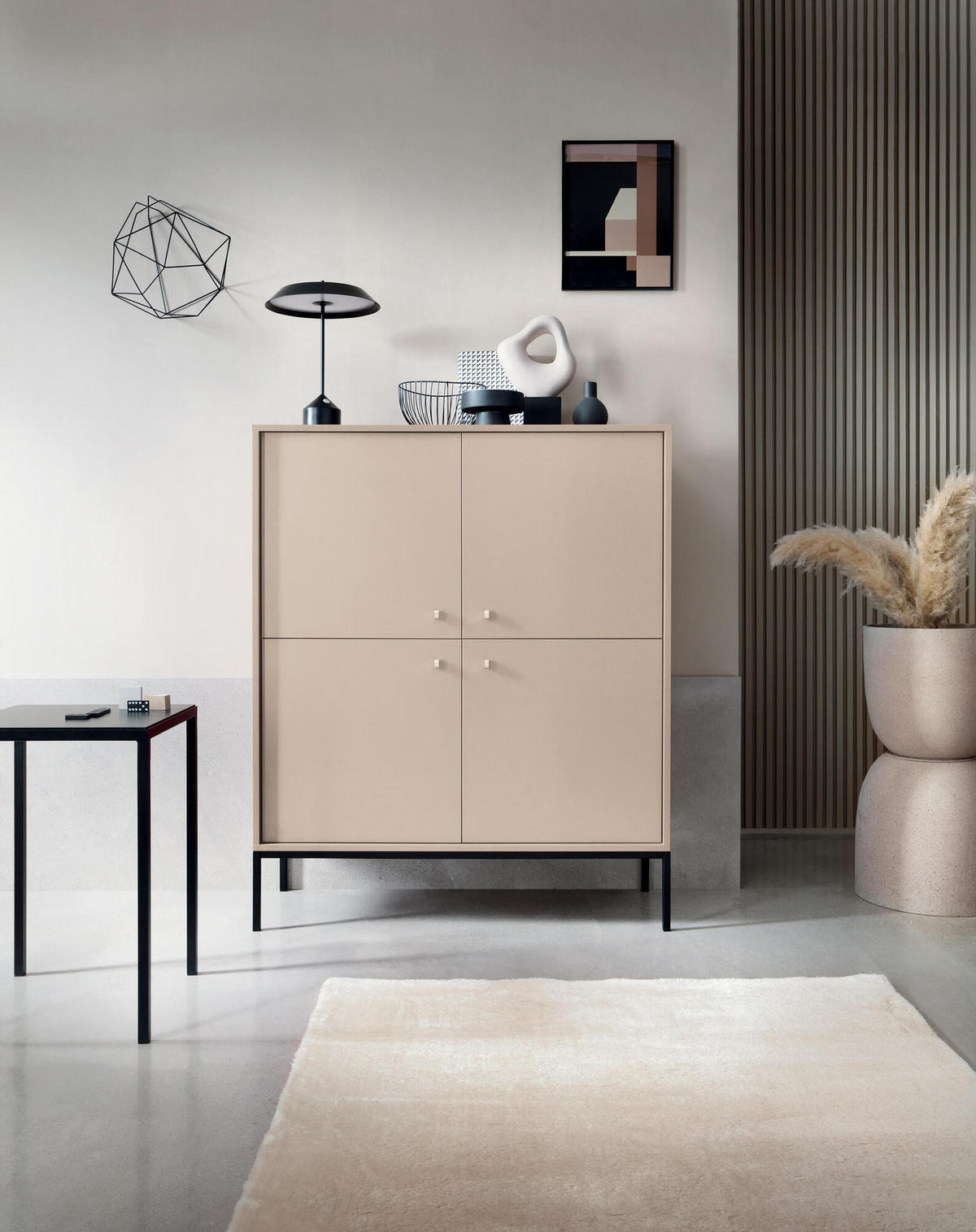 SIDEBOARD MONO Beige 104x39x126 cm - Beige, Holzwerkstoff (104/126/39cm) - FURNLUX