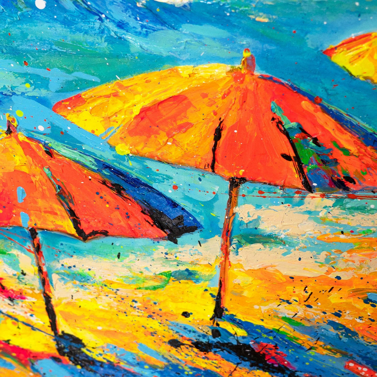 GEMÄLDE Auf den Spuren der Sonne Schattenfugenrahmen Weiß 120x80 cm - Weiß, Holz (120/80cm) - YS-art gallery